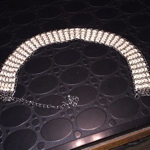 Steve Madden White Leather Silver Chain Belt 39”